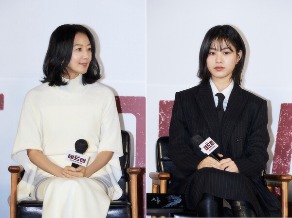 영화 '데드맨'에서 절정의 연기 합을 보여주는 배우 김희애와 이수경